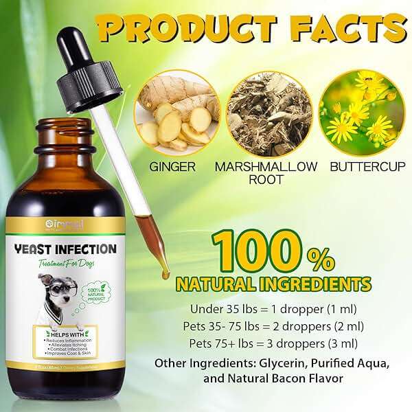 VOSIFSDIY Yeast Infection Treatment for Dogs, Natural Dog Yeast Infection Treatment Supports Itch Relief, Ear Infection, Allergy Relief, Pet Supplies Dog Herbal Supplement, Bacon Flavor - Image 7