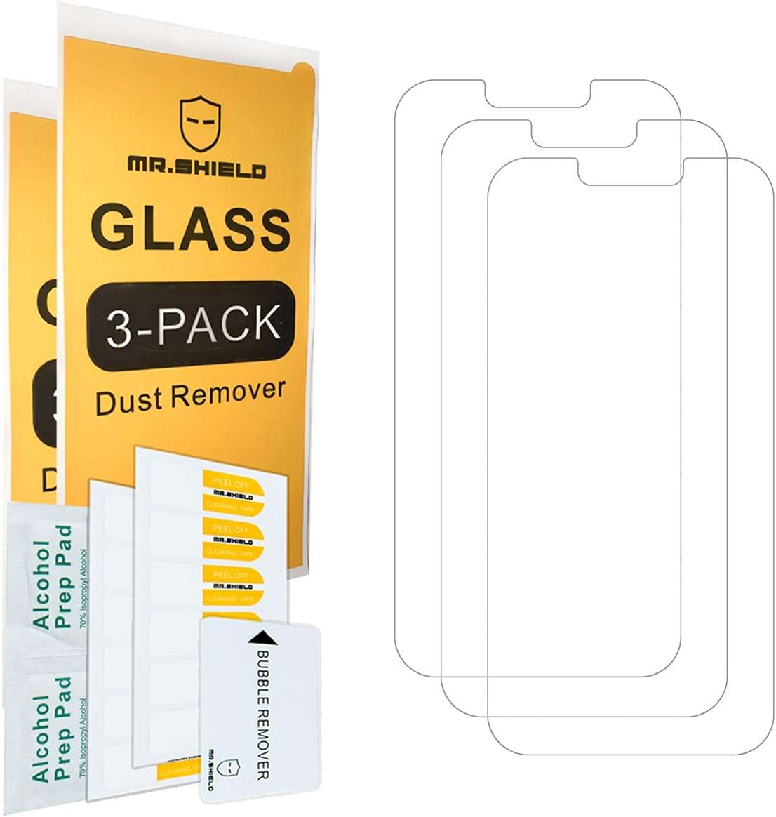 Mr.Shield Screen Protector compatible with iPhone 16E (2025) [Tempered Glass] [3-Pack] [Japan Glass with 9H Hardness] - Image 2