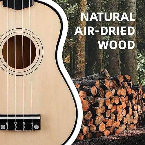 Saicool Soprano Ukulele for Beginner, 21 Inch Ukelele for Kids, Ukulele Kit with Case Gig Bag and Digital Tuner for Beginners, Natural - Image 9