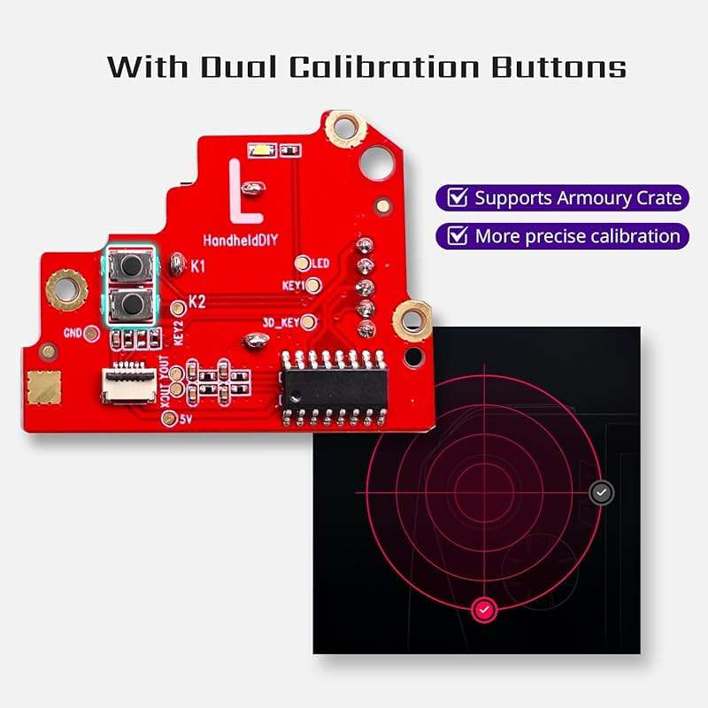 HandheldDIY TMR Hall Joystick for ROG Ally X, Tighter Rotational Resistance for FPS Racing Games, ASUS ROG Ally X Accessories, Zero Drift Analog with Tools, Easy Installation Thumbstick 1 Pair - Image 5