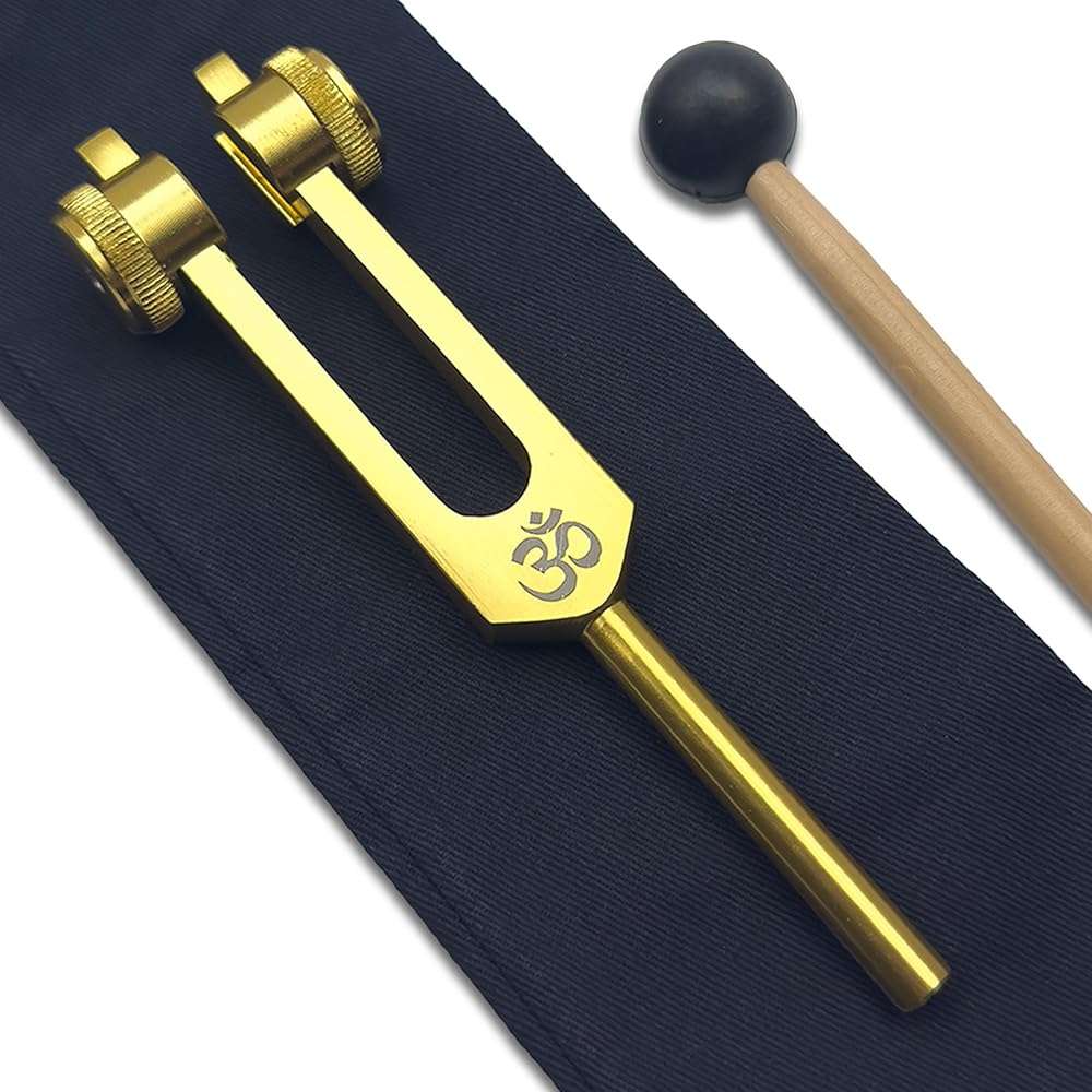 432 Hz Weighted Tuning Fork - Musical Pitch of Nature - Higher Octave with Shorter Resonance but Increased Strength and Amplitude - Love Frequency 432 Hz - Biofield Harmonization - Gold - Image 1