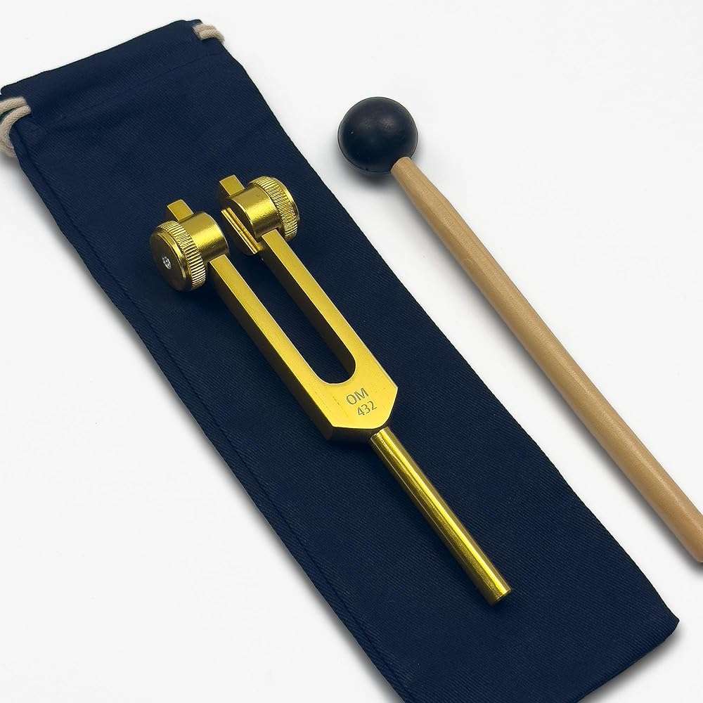 432 Hz Weighted Tuning Fork - Musical Pitch of Nature - Higher Octave with Shorter Resonance but Increased Strength and Amplitude - Love Frequency 432 Hz - Biofield Harmonization - Gold - Image 2