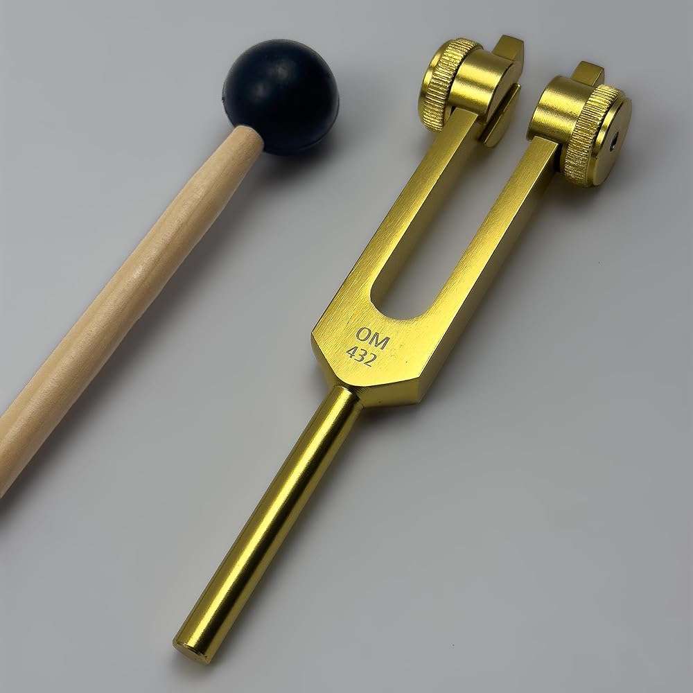 432 Hz Weighted Tuning Fork - Musical Pitch of Nature - Higher Octave with Shorter Resonance but Increased Strength and Amplitude - Love Frequency 432 Hz - Biofield Harmonization - Gold - Image 5