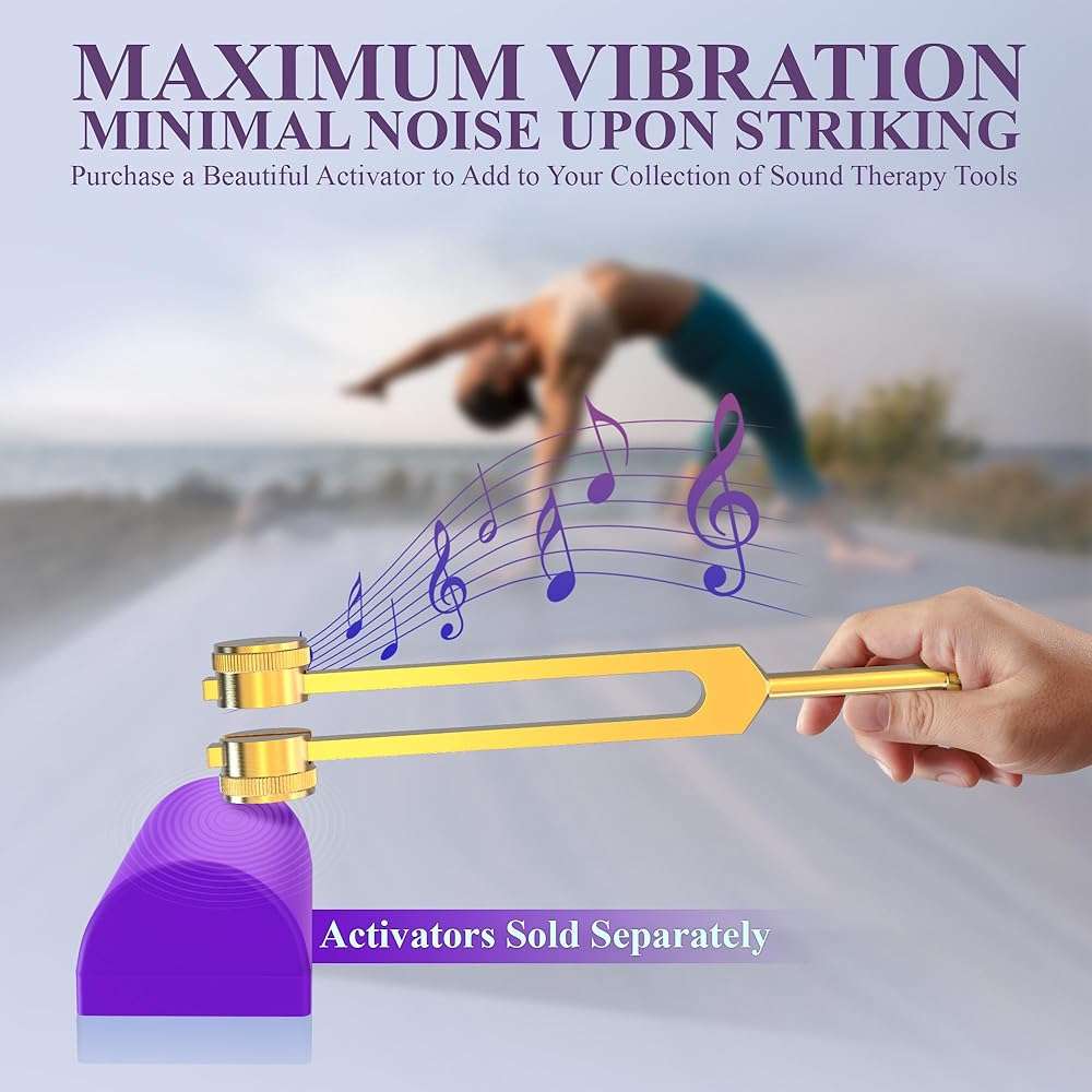 432 Hz Weighted Tuning Fork - Musical Pitch of Nature - Higher Octave with Shorter Resonance but Increased Strength and Amplitude - Love Frequency 432 Hz - Biofield Harmonization - Gold - Image 8
