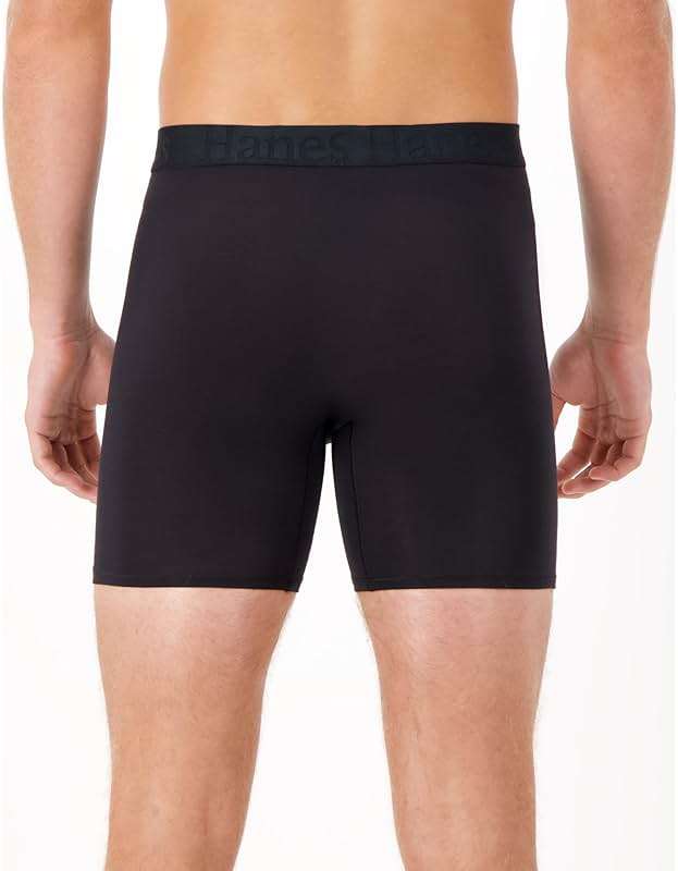Hanes Men's Underwear, SuperSoft Viscose from Bamboo, 3-Pack, Sexy Men's Underwear, Short or Regular- Leg Boxer Briefs - Image 3