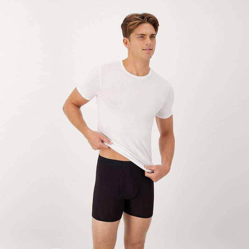 Hanes Men's Underwear, SuperSoft Viscose from Bamboo, 3-Pack, Sexy Men's Underwear, Short or Regular- Leg Boxer Briefs - Image 4