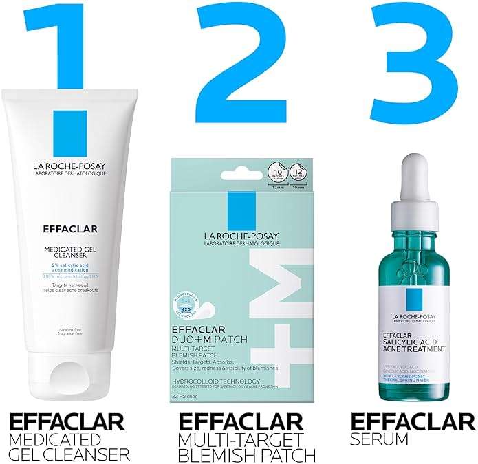La Roche-Posay Effaclar Multi-Target Blemish Patches, Hydrocolloid Pimple Patches For Face Shields, Targets & Absorbs, Suitable Under Makeup, 22 Patches, 12 Small Size & 10 Medium Size - Image 10