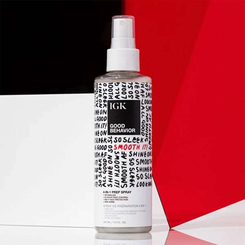 IGK GOOD BEHAVIOR 4-in-1 Prep Spray Travel Size | Gently Detangles, Controls Frizz for 24 Hours, Heat Protection & Shine | Weightless Formula for Smooth Hair | 2.0 Fl Oz (Pack of 2) - Image 6