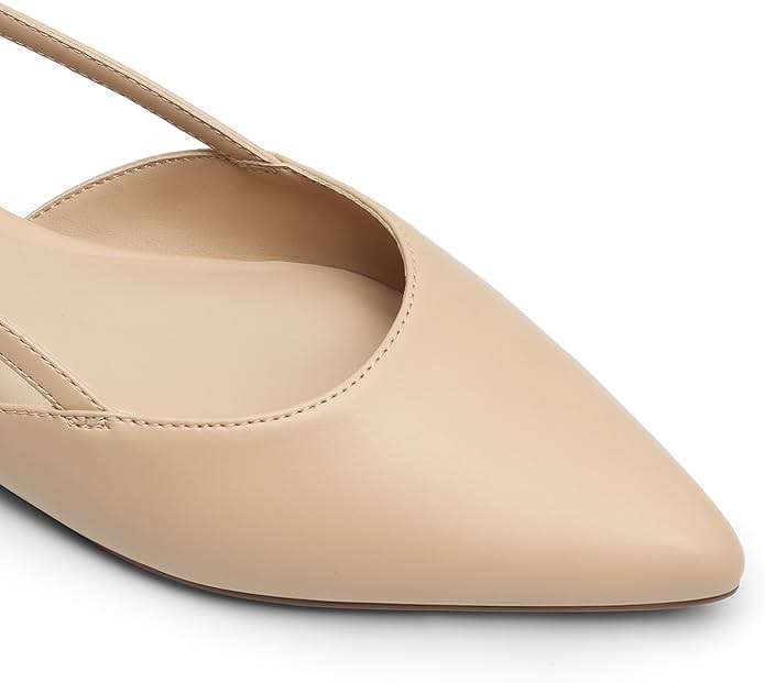 DREAM PAIRS Slingback Flats for Women, Pointed-Toe Elegant Women's Ballet Flats with Buckle Strap, Classic Low Heel Dress Shoes for Casual Work Office Party - Image 6