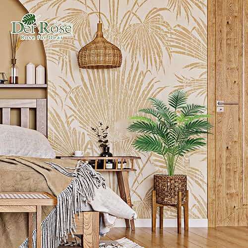 Der Rose 28'' Artificial Palm Tree Tall Fake Tropical Faux Trees Indoor and Outdoor for Home Bathroom Porch Outside Patio Decor (White Pot) - Image 5