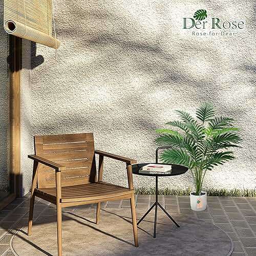 Der Rose 28'' Artificial Palm Tree Tall Fake Tropical Faux Trees Indoor and Outdoor for Home Bathroom Porch Outside Patio Decor (White Pot) - Image 6