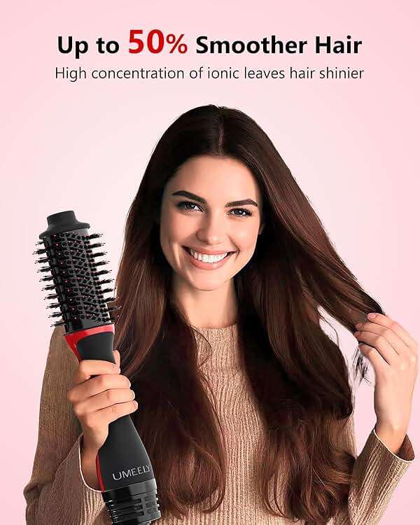 Umeely Plus 2.0 Hair Dryer Brush Blow Dryer Brush in One, 2'' Oval Brush Head Hot Air Brush Styler & Volumizer with Ionic Technology, NTC Smart Temp Control for Smooth, Frizz-Free, Shiny Hair - Image 2