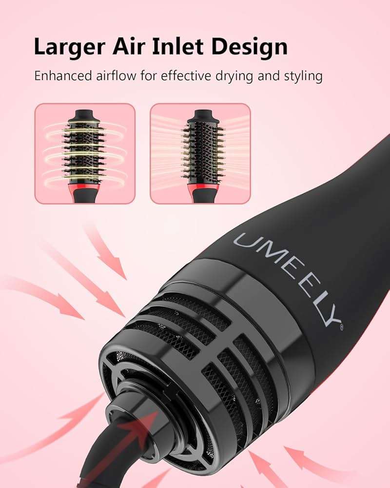 Umeely Plus 2.0 Hair Dryer Brush Blow Dryer Brush in One, 2'' Oval Brush Head Hot Air Brush Styler & Volumizer with Ionic Technology, NTC Smart Temp Control for Smooth, Frizz-Free, Shiny Hair - Image 4