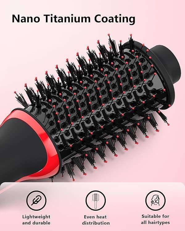 Umeely Plus 2.0 Hair Dryer Brush Blow Dryer Brush in One, 2'' Oval Brush Head Hot Air Brush Styler & Volumizer with Ionic Technology, NTC Smart Temp Control for Smooth, Frizz-Free, Shiny Hair - Image 5