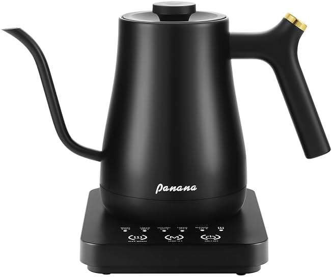 Panana Electrick Kettle, Gooseneck Electric Kettle Temperature Control with LCD Display, Pour Over Coffee Tea Kettle, Fast Heating, Overheat Protection, Memory Function,0.8L - Image 8
