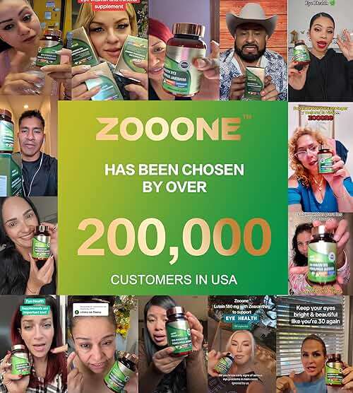 zooone Lutein and Zeaxanthin Eye Vitamins, Eye Vitamin and Mineral Supplement with Vitamin C E Zinc Copper, Vision Support for Macular Degeneration, Eye Health Pills for Adults & Seniors, 90 Capsules - Image 5