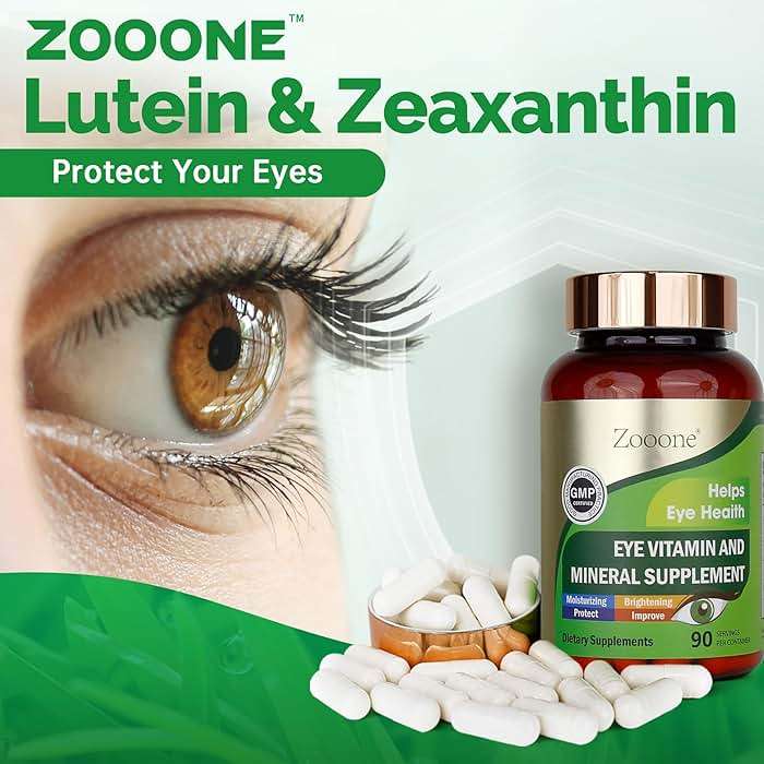 zooone Lutein and Zeaxanthin Eye Vitamins, Eye Vitamin and Mineral Supplement with Vitamin C E Zinc Copper, Vision Support for Macular Degeneration, Eye Health Pills for Adults & Seniors, 90 Capsules - Image 7