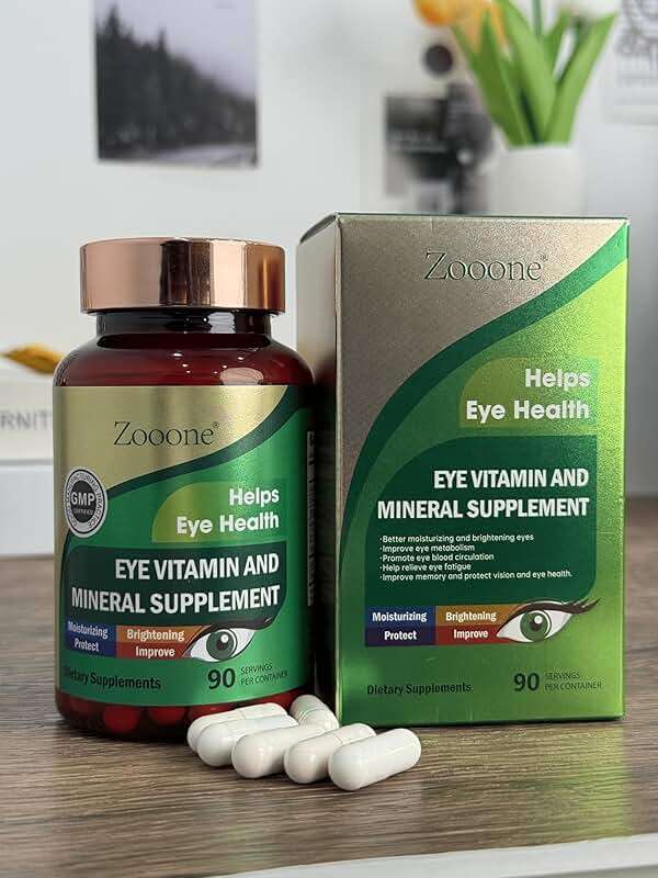 zooone Lutein and Zeaxanthin Eye Vitamins, Eye Vitamin and Mineral Supplement with Vitamin C E Zinc Copper, Vision Support for Macular Degeneration, Eye Health Pills for Adults & Seniors, 90 Capsules - Image 8