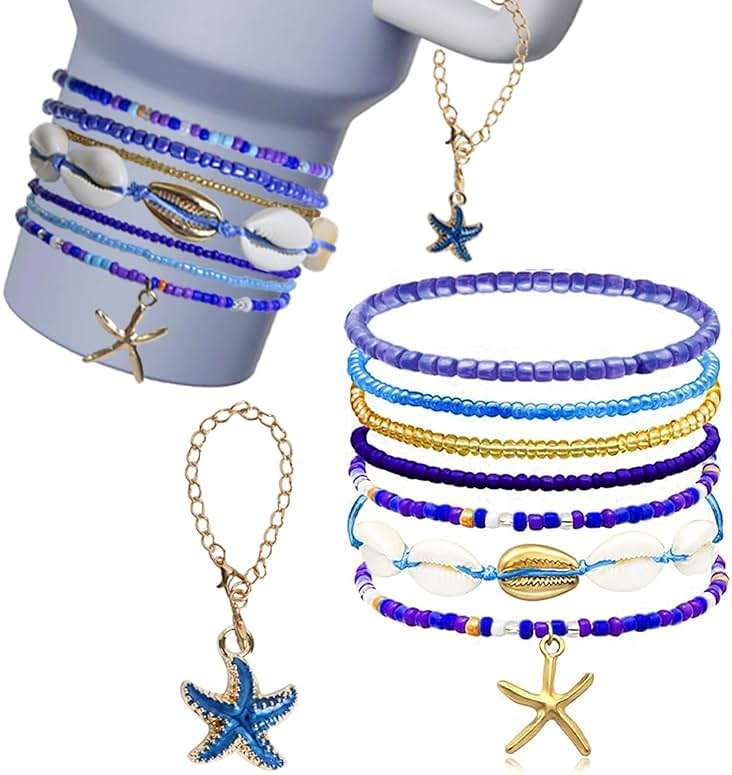 SDIDVIEXPERT Bracelets for Stanley Cup Accessories,7Pcs Boho Adjustable Friendship Bracelets for Stanley 30oz & 40oz Tumbler - Image 2