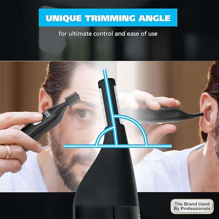 Wahl Pro Series® Rechargeable Eyebrow, Ear & Nose Hair Trimmer for Men – Painless DualTech® Eyebrow Trimmer & Facial Hair Removal Device – Model 3025656 - Image 5
