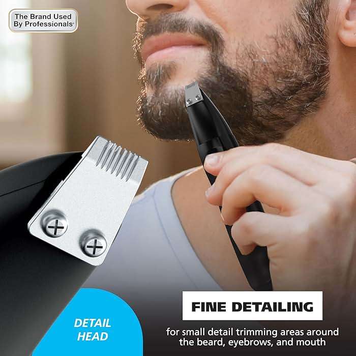 Wahl Pro Series® Rechargeable Eyebrow, Ear & Nose Hair Trimmer for Men – Painless DualTech® Eyebrow Trimmer & Facial Hair Removal Device – Model 3025656 - Image 8