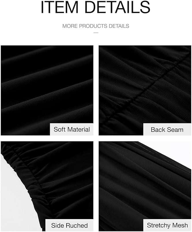 BTFBM 2026 Summer Wedding Guest Dresses for Women One Shoulder Bodycon Ruched Mesh Formal Cocktail Spring Fall Maxi Dress - Image 6