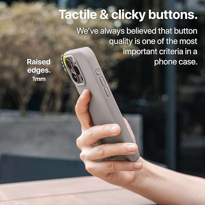 TineeOwl for iPhone 16 Pro Max Magnetic Case, Camera Control Button, Compatible with MagSafe, TPU, Minimalist, Slim/Thin, Grippy - Dune Series (Stone, iPhone 16 Pro Max) - Image 4