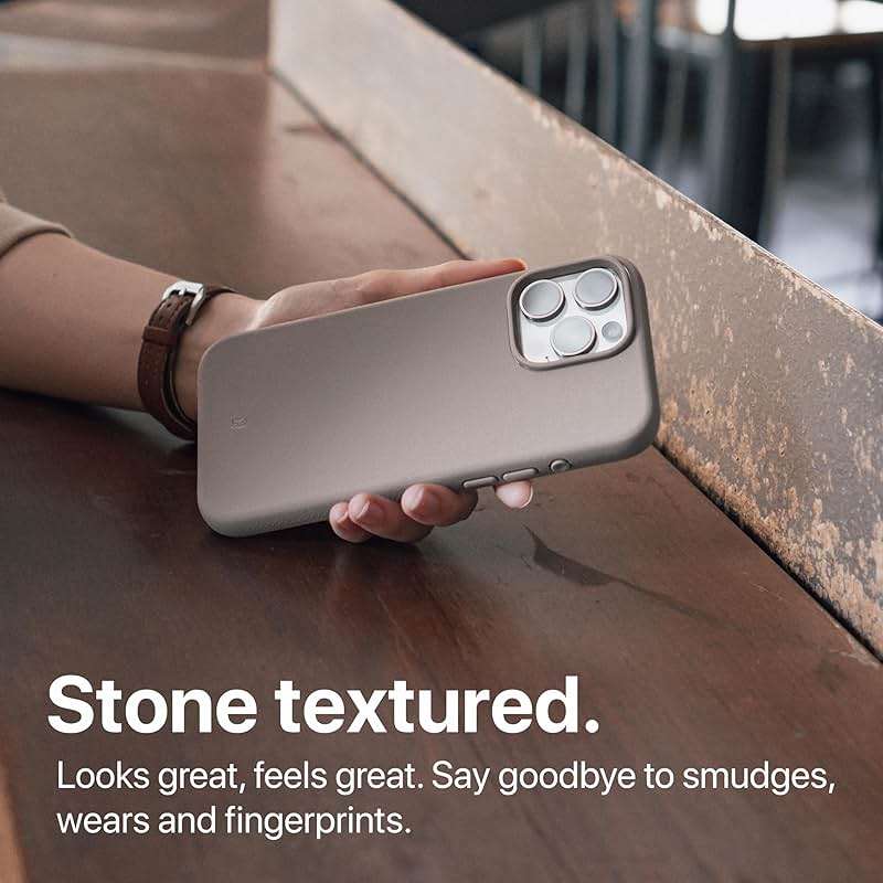 TineeOwl for iPhone 16 Pro Max Magnetic Case, Camera Control Button, Compatible with MagSafe, TPU, Minimalist, Slim/Thin, Grippy - Dune Series (Stone, iPhone 16 Pro Max) - Image 5