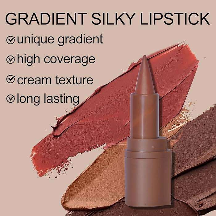 Erinde 2-in-1 Lip Liner and Lipstick Lip Combo Set, Matte Nude Dark Brown Red Lip Liner Creamy Lip Pencil Crayon, High Pigmented Long lasting Lipstick Makeup, 3PCS - Image 5