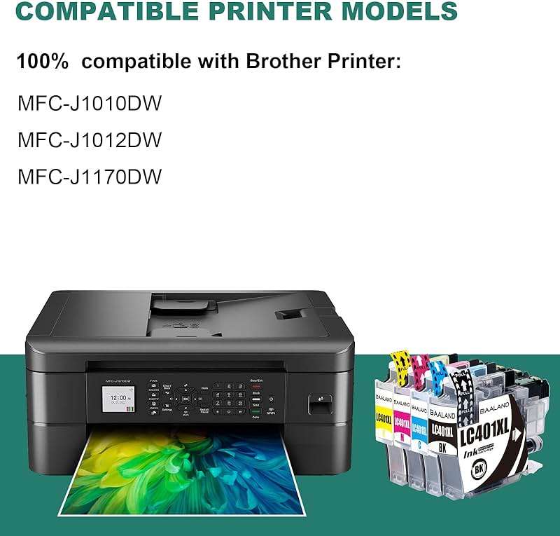 BAALAND LC401XL Black Ink Cartridges Replacement for Brother LC401 Ink LC401XLBK (2.5X LC401BK Standard Page Yield) for Brother MFC-J1010DW MFC-J1012DW MFC-J1170DW (LC401XL Black Ink 3-Pack) - Image 2