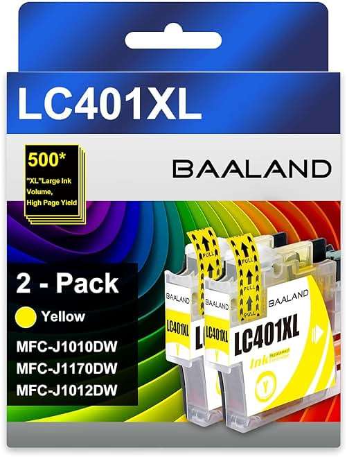 BAALAND LC401XL Black Ink Cartridges Replacement for Brother LC401 Ink LC401XLBK (2.5X LC401BK Standard Page Yield) for Brother MFC-J1010DW MFC-J1012DW MFC-J1170DW (LC401XL Black Ink 3-Pack) - Image 6