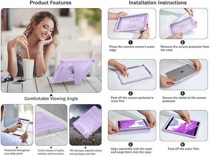 Soke Case for iPad 6th/5th Generation 9.7 Inch 2018/2017,with Built-in Screen Protector and Kickstand, Rugged Full-Body Heavy Duty Protective Cover for Apple iPad Air 2 /Pro 9.7 - Black - Image 9