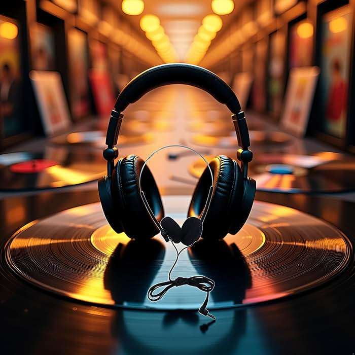 JJLFresheners Black Retro On Ear Headphones, Wired Stereo Headphones, Headphone, Lightweight Portable Headphone with Adjustable Headband,Over,Open-Ear,and Earbuds - Image 4