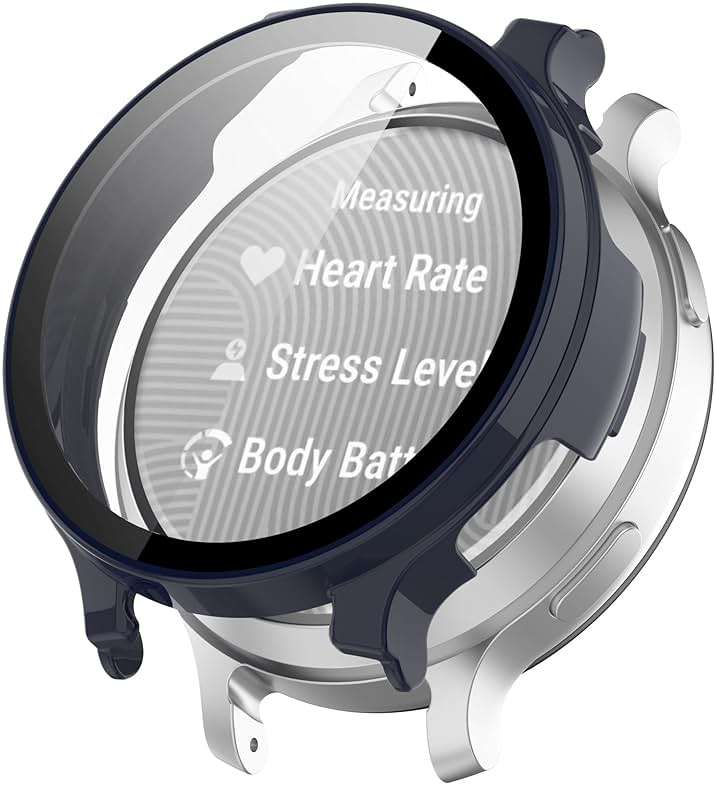 Intended for Garmin Lily 2 Active Case Build-in [Tempered Glass] Film Hard PC Bumper Face Cover Shell Screen Protector for Garmin Lily 2 Active Smartwatch Accessories - Image 3