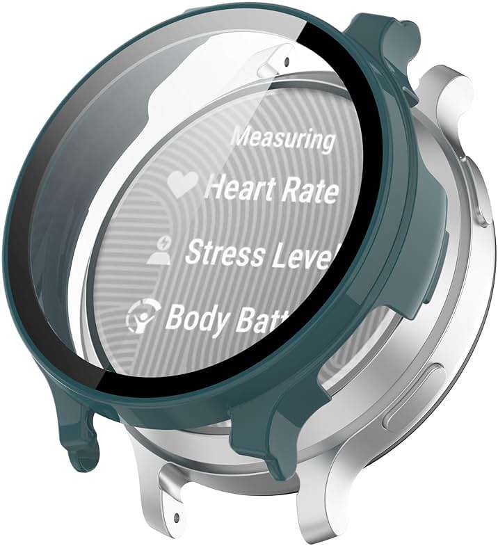 Intended for Garmin Lily 2 Active Case Build-in [Tempered Glass] Film Hard PC Bumper Face Cover Shell Screen Protector for Garmin Lily 2 Active Smartwatch Accessories - Image 4