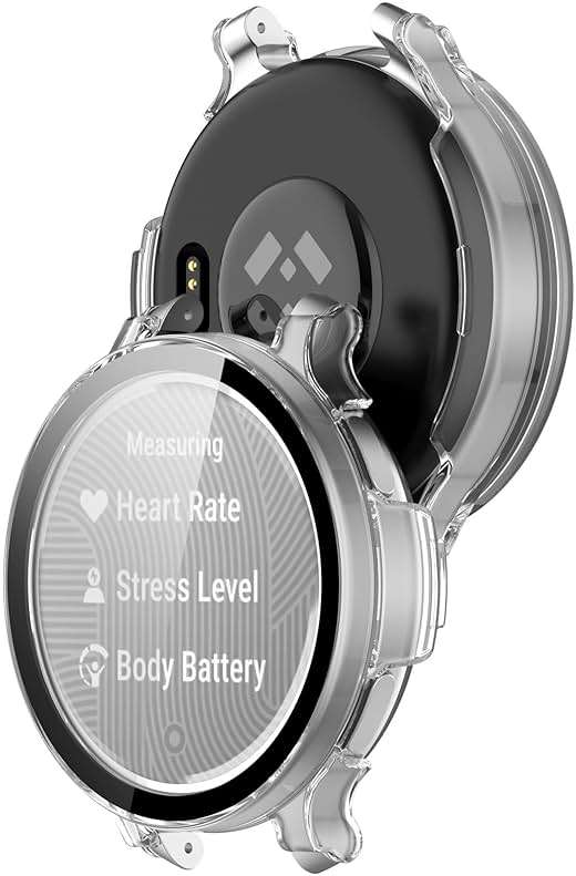 Intended for Garmin Lily 2 Active Case Build-in [Tempered Glass] Film Hard PC Bumper Face Cover Shell Screen Protector for Garmin Lily 2 Active Smartwatch Accessories - Image 5