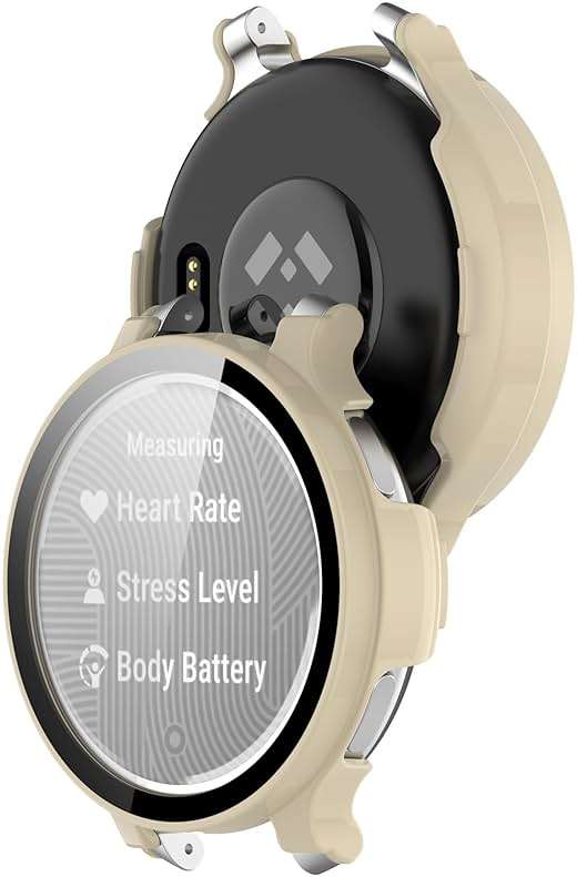 Intended for Garmin Lily 2 Active Case Build-in [Tempered Glass] Film Hard PC Bumper Face Cover Shell Screen Protector for Garmin Lily 2 Active Smartwatch Accessories - Image 6