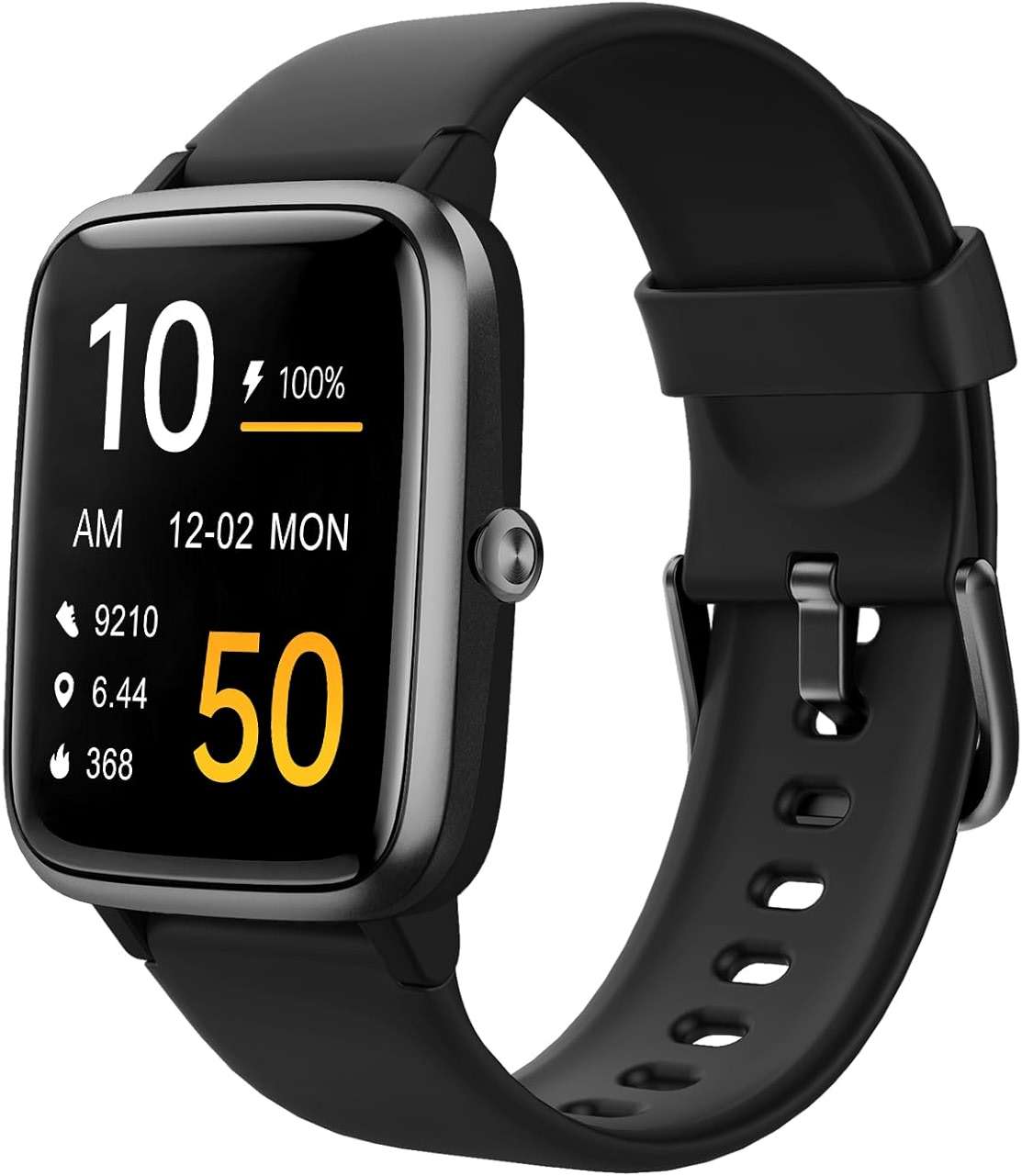 Fitness Tracker Fitness Watches for Women Men (Make/Answer Calls), 1.85" Smart Watch for iPhone/Android Phones, Heart Rate/Sleep Monitor Steps Tracker Watch Pedometer IP68 Waterproof (Dark Black) - Image 1