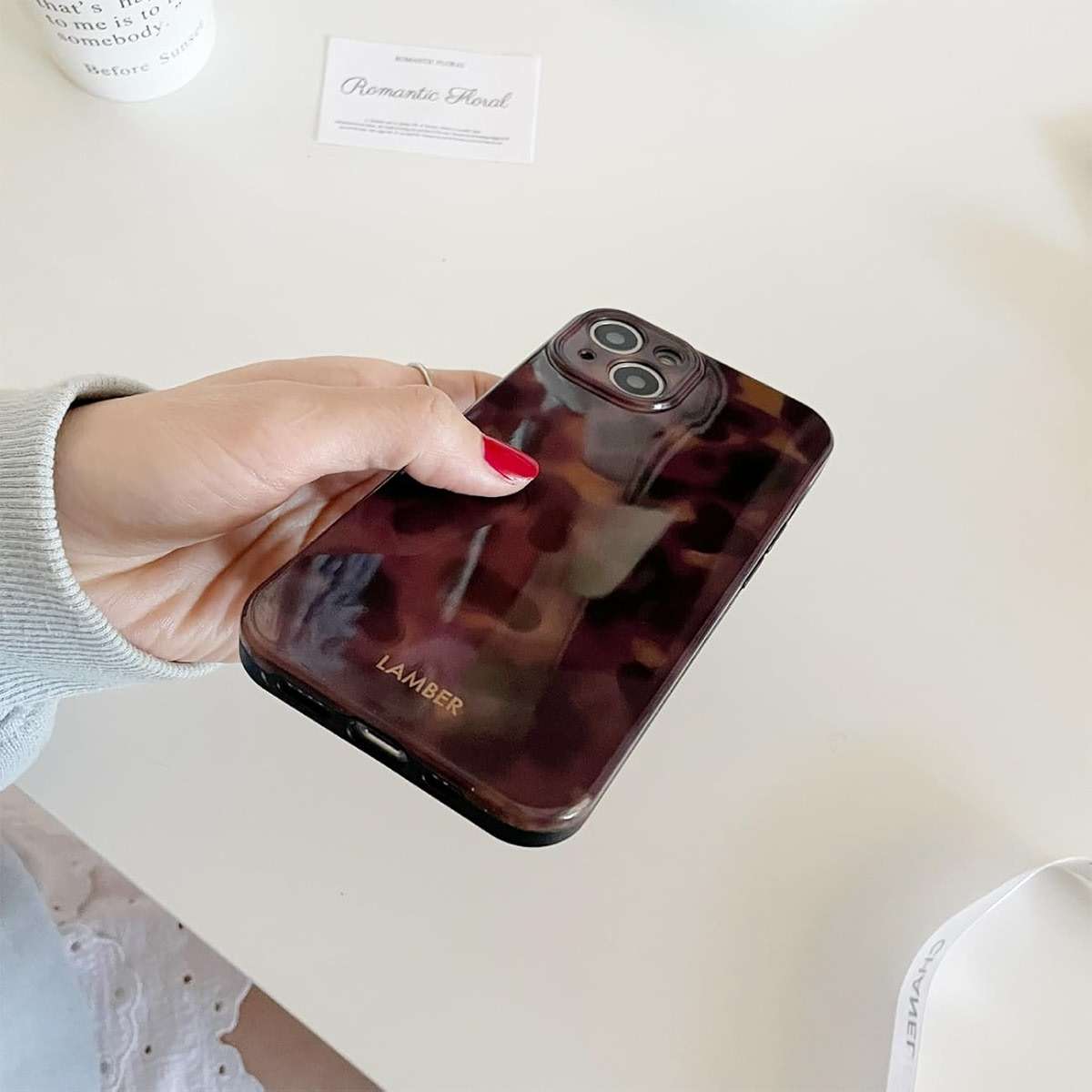 XQAGU Cute Phone Case for iPhone 15 Pro Max Case Amber Leopard Full Camera Protective Slim Shockproof Aesthetic-Brown Amber - Image 5