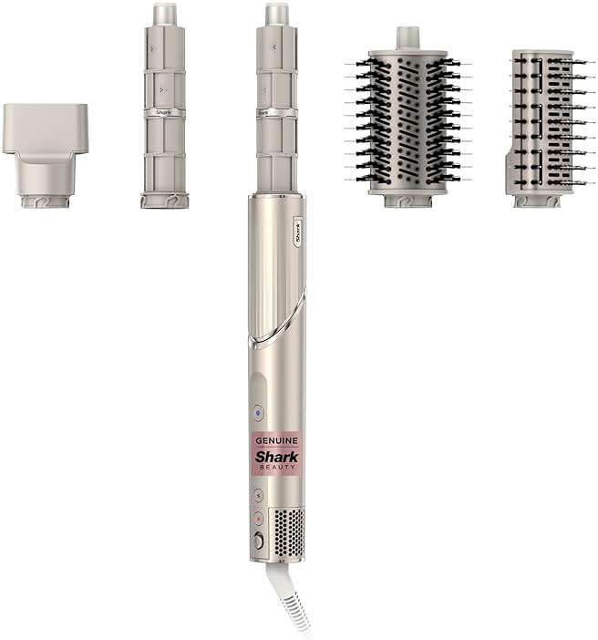 Shark HD430REF (Refurbished) FlexStyle Air Styling & Drying System, Powerful Hair Dryer Brush & Multi-Styler with Auto-Wrap Curlers, Paddle Brush, Oval Brush, Concentrator Attachment, Stone (Renewed) - Image 1