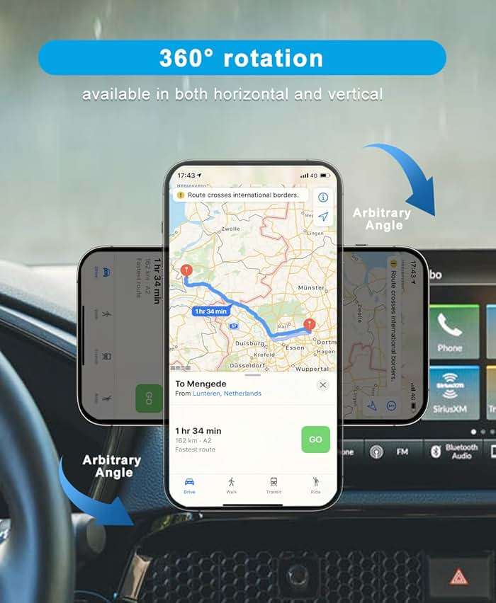 KEPHTH Car Phone Holder for Honda CRV/CR-V Accessories 2023 2024 2025 2026 Cell Phone Holder for Most Smartphones with Dash Organizer Auto Interior Accessories Hands-Free 360 Degree Rotation - Image 5