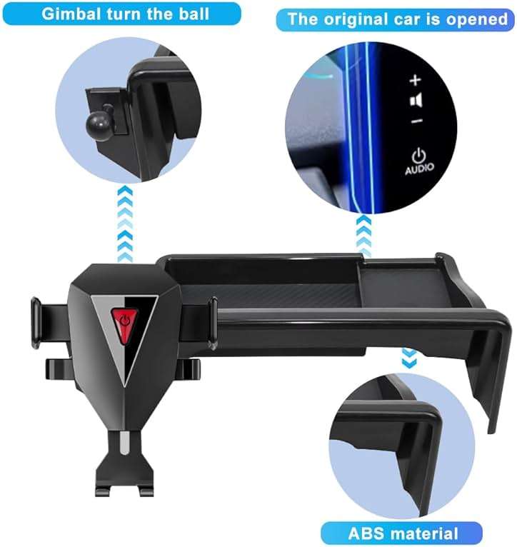 KEPHTH Car Phone Holder for Honda CRV/CR-V Accessories 2023 2024 2025 2026 Cell Phone Holder for Most Smartphones with Dash Organizer Auto Interior Accessories Hands-Free 360 Degree Rotation - Image 6