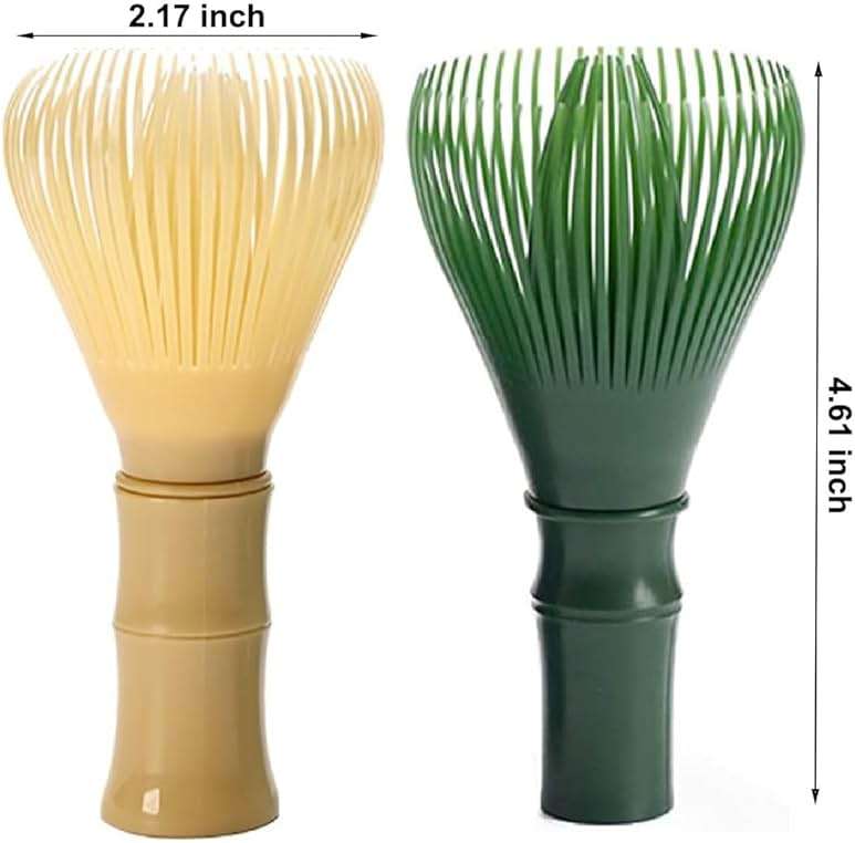 Matcha Whisk, PP Resin Matcha Stirrer, Traditional Handcrafted Japanese Matcha Tea Mixer Brush Mixing Tool Accessory for Tea Preparation (Yellow) - Image 2