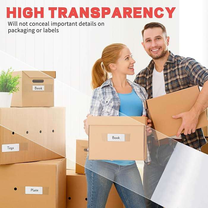 BFHKXW 2 Rolls Clear Packing Tape with 2 refillable Dispenser, Heavy Duty Packaging Tape 1.88 Inches x 55 Yards, Strong Adhesive Packaging Tape for Moving Boxes, Shipping, Mailing, Office and Storage - Image 7
