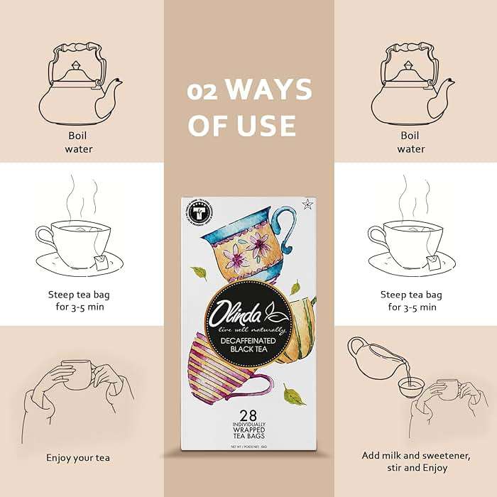 Olinda Decaffeinated Black Tea 28 Individually Wrapped Tea Bags Gluten-Free Vegan Breakfast Black Tea Decaf - Image 5
