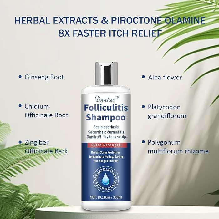 Danliss Sulfate Free - Anti Fungal Folliculitis Treatment Shampoo With Formula for Prone to Folliculitis,Seborrheic Dermatitis,For Normal to Oily Scalp Relieves Itchy & Dry Scalp, Dandruff - 10.1 Oz - Image 2