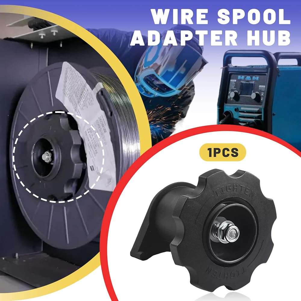 Wire Spool Adapter Hub Replacement for Miller Millermatic 211 140 135 180, Premium Black Plastic and Metal Spool Adapter Hub Kit Replacement for Milling Welder, Hobart Welder 500559 - Image 2