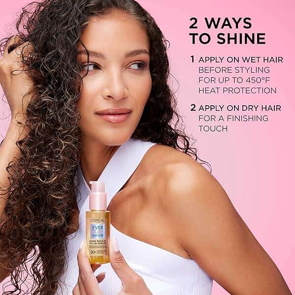 L'Oreal Paris Bond Repair+ Hair Oil-in-Serum, Heat Protectant to Strengthen Damaged, Color-Treated Hair, Provides Intense Shine and Frizz Control, EverPure, 1.6 Fl Oz (Packaging May Vary) - Image 5