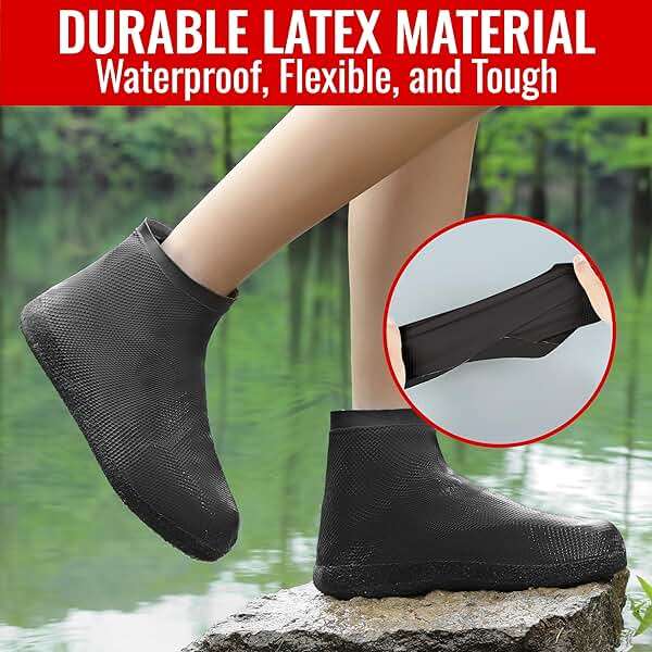 Galashield Rain Shoe Covers | Waterproof Shoe Covers for Men Women | Reusable Galoshes Overshoes - Image 5