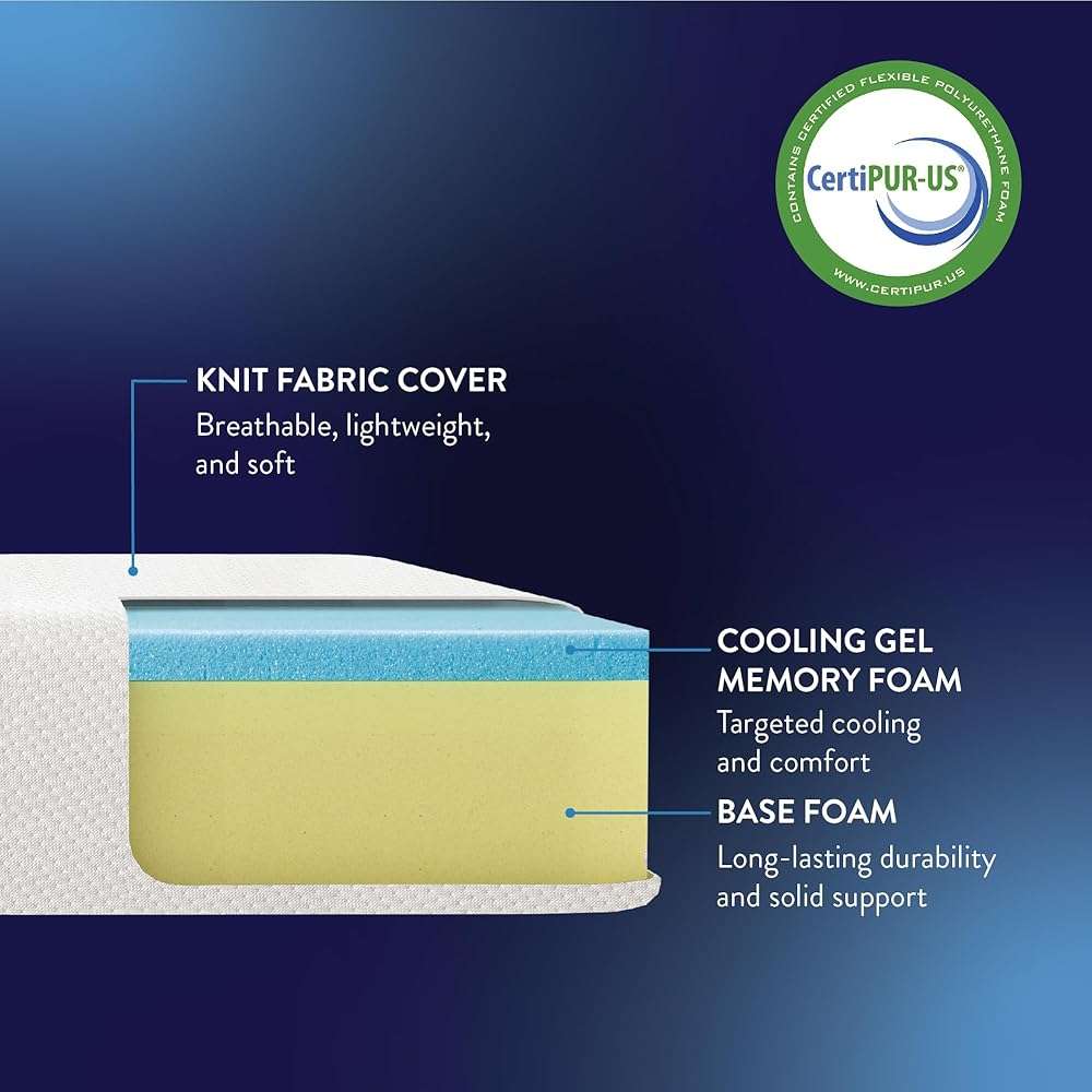 Best Price Mattress 6 Inch Memory Foam Mattress, Medium Firm, Cooling Gel Infused, Certified Safe Foams & Fabric, Mattress in a Box, Queen - Image 7